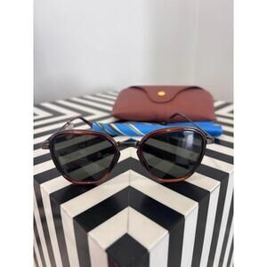 Sunski Polarized Round Sunglasses Burgundy Frame w/ Case NEW